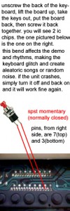 Casio SA-7 bend diagram